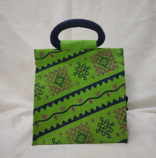 Parrot Green jute Bag